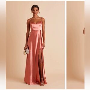 Birdy Grey Jay Shiny Satin Terracotta Bridesmaid Dress